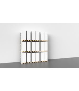 Palettenregal für Außen, Feuerverzinkt, Einfachregal, 3 Felder á 1.825 mm - 6.000x5.875x1.100 mm (HxBxT), 3 Lagerebenen, 2.000 kg Fachlast