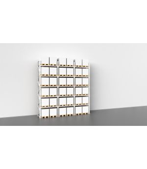 Palettenregal für Außen, Feuerverzinkt, Einfachregal, 3 Felder á 1.825 mm - 6.000x5.875x1.100 mm (HxBxT), 6 Lagerebenen, 2.000 kg Fachlast