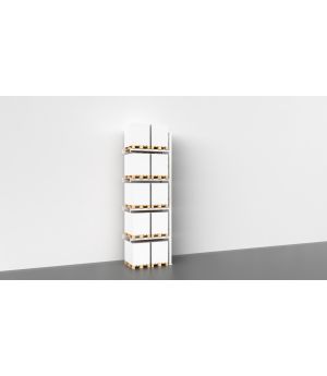 Palettenregal für Außen, Feuerverzinkt, Anbauregal á 1.825 mm - 6.000x1.825x1.100 mm (HxBxT), 5 Lagerebenen, 2.000 kg Fachlast