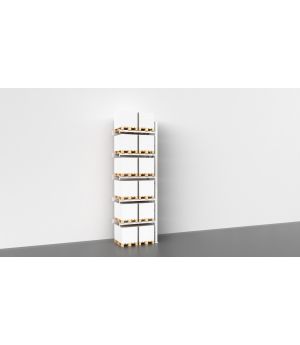 Palettenregal für Außen, Feuerverzinkt, Anbauregal á 1.825 mm - 6.000x1.8251.100 mm (HxBxT), 6 Lagerebenen, 2.000 kg Fachlast