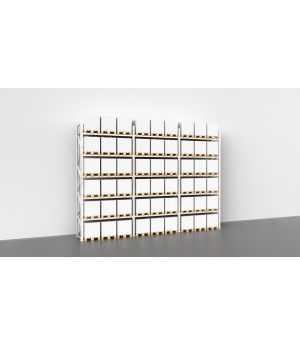 Palettenregal für Außen, Feuerverzinkt, Einfachregal, 3 Felder á 2.700 mm - 6.000x8.500x1.100 mm (HxBxT), 6 Lagerebenen, 3.000 kg Fachlast