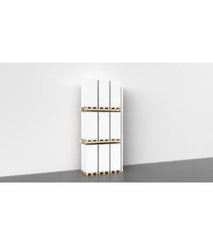 Palettenregal für Außen, Feuerverzinkt, Anbauregal á 2.700 mm - 6.000x2.700x1.100 mm (HxBxT), 3 Lagerebenen, 3.000 kg Fachlast