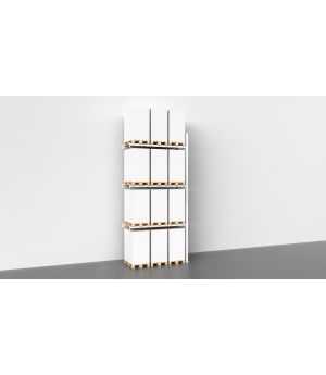 Palettenregal für Außen, Feuerverzinkt, Anbauregal á 2.700 mm - 6.000x2.700x1.100 mm (HxBxT), 4 Lagerebenen, 3.000 kg Fachlast