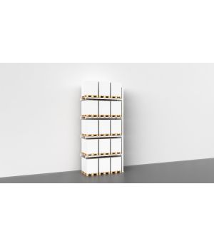 Palettenregal für Außen, Feuerverzinkt, Anbauregal á 2.700 mm - 6.000x2.700x1.100 mm (HxBxT), 5 Lagerebenen, 3.000 kg Fachlast