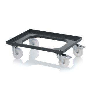Transportroller Kompakt mit Polyamid-Rädern RO 64 PA FE-7016 in anthrazitgrau (RAL 7016), 616 × 416 mm