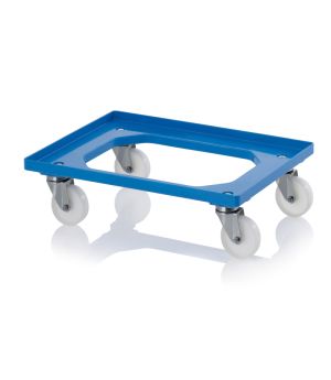 Transportroller Kompakt mit Polyamid-Rädern RO 64 PAX-5015 in himmelblau (RAL 5015), 616 × 416 mm
