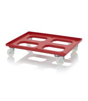 Transportroller Maxi HD mit Polyamid-Rädern RO 86.4 HD PA FE-3020 in verkehrsrot (RAL 3020), 817 × 617 mm