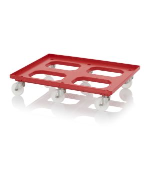 Transportroller Maxi HD mit Polyamid-Rädern RO 86.6 HD PA-3020 in verkehrsrot (RAL 3020), 817 × 617 mm