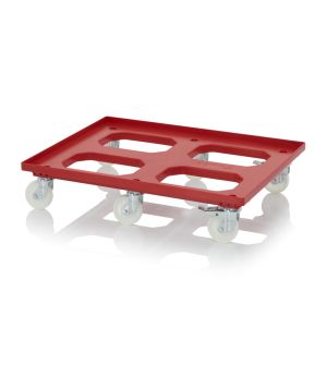 Transportroller Maxi HD mit Polyamid-Rädern RO 86.6 HD PA FE-3020 in verkehrsrot (RAL 3020), 817 × 617 mm