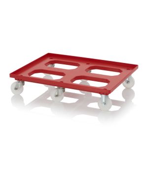 Transportroller Maxi HD mit Polyamid-Rädern RO 86.6 HD PAX BO-3020 in verkehrsrot (RAL 3020), 817 × 617 mm