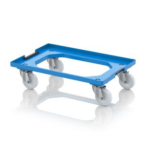 Transportroller Kompakt mit Verknüpfungssystem und Polyamid-Rädern RO V 64 PAX-5015 in himmelblau (RAL 5015), 616 × 416 