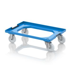 Transportroller Kompakt mit Verknüpfungssystem und Polyamid-Rädern RO V 64 PAX BO-5015 in himmelblau (RAL 5015), 616 × 4