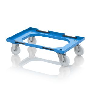 Transportroller Kompakt mit Verknüpfungssystem und Polyamid-Rädern RO V 64 PAX BO.L-5015 in himmelblau (RAL 5015), 616 ×
