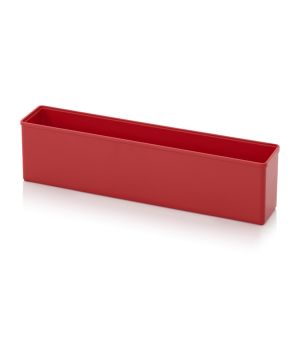 Einsatzkasten für Sortimentsboxen SB E 15-3020 in verkehrsrot (RAL 3020), 260 × 52 mm