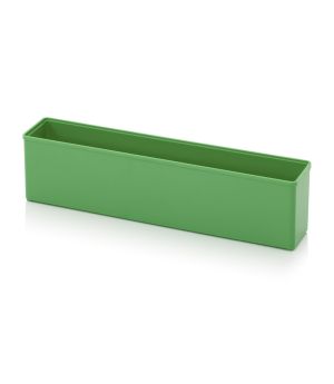 Einsatzkasten für Sortimentsboxen SB E 15-6018 in gelbgrün (RAL 6018), 260 × 52 mm