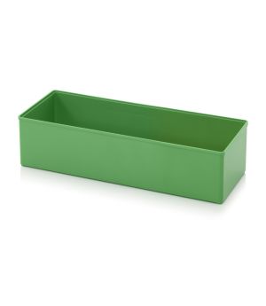 Einsatzkasten für Sortimentsboxen SB E 25-6018 in gelbgrün (RAL 6018), 260 × 104 mm