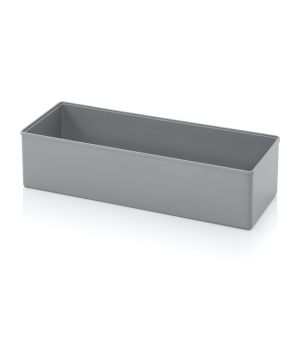 Einsatzkasten für Sortimentsboxen SB E 25-7001 in silbergrau (RAL 7001), 260 × 104 mm