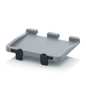 Scharnierdeckel für Eurobehälter SD 215 in silbergrau (RAL 7001)