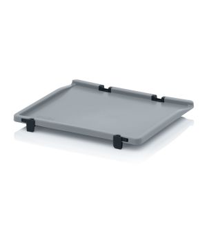 Scharnierdeckel für Eurobehälter SD 43 in silbergrau (RAL 7001)