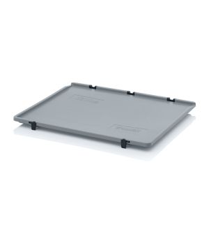 Scharnierdeckel für Eurobehälter SD 86 in silbergrau (RAL 7001)