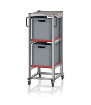 Systemwagen für Eurobehälter 60 x 40 Höhe 134 cm SE 134 6442.2, 718 × 500 mm