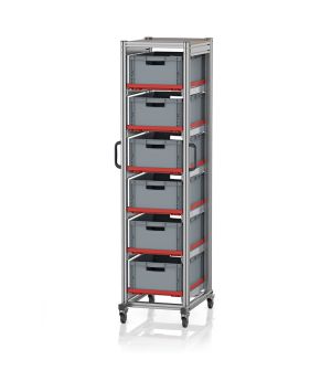 Systemwagen für Eurobehälter 60 x 40 Höhe 200 cm SE 200 6422.2, 718 × 500 mm