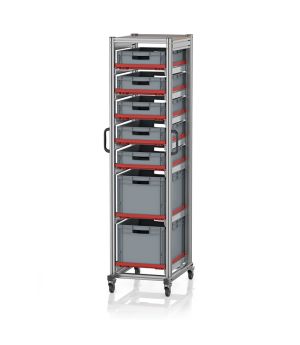 Systemwagen für Eurobehälter 60 x 40 Höhe 200 cm SE 200 643212.2, 718 × 500 mm