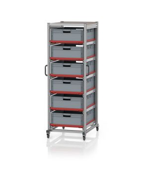 Systemwagen für Eurobehälter 80 x 60 Höhe 200 cm SE 200 8622, 700 × 935 mm