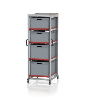 Systemwagen für Eurobehälter 80 x 60 Höhe 200 cm SE 200 864232, 700 × 935 mm