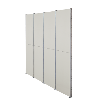 Vollblech-Seitenblende für Wabenregal 2.500x2.000mm (HxT), RAL 7035 Lichtgrau