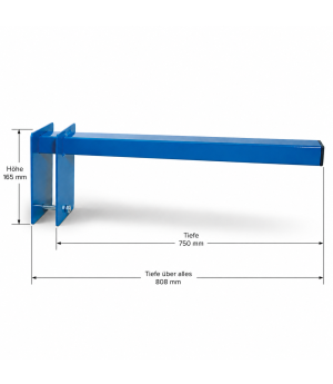 Trennarme 750 mm für Profillager-Regal von SCHULTE Lagertechnik