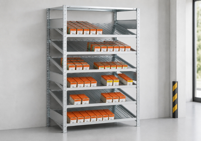 Kanbanregale FIFO-System für die schnelle Materialentnahme