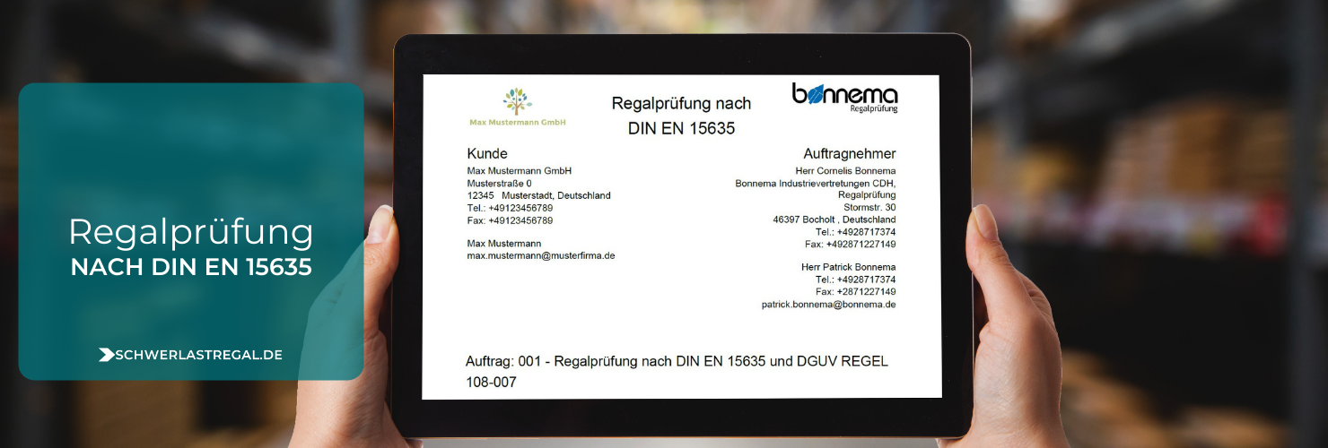 Regalprüfung nach DIN EN 15635 bei Schwerlastregal.de