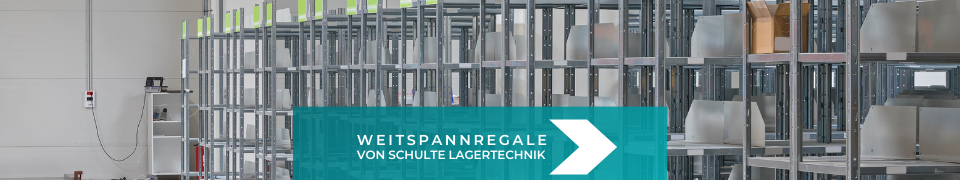 Weitspannregal von SCHULTE Lagertechnik bei Schwerlastregal.de